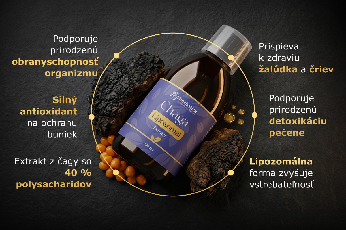 Lipozomálny extrakt Čaga  - 200 ml - Herbatica